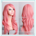pink cosplay wig fashion long Hot selling wholesale carnival party wig 70cm
